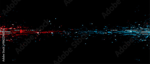 Glitch background vector with digital data disruption. Abstract futuristic texture for modern technology concept and design.