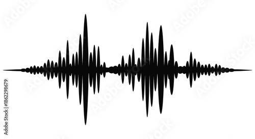 A detailed visual representation of an audio waveform displaying sound amplitude over time