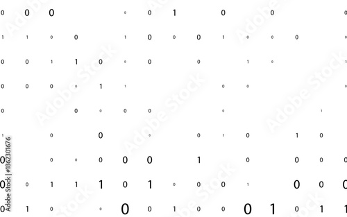 abstract binary code cyberspace white background design vector
