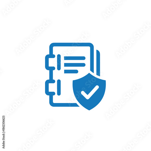 Professional tax filing document illustration with shield icon on white background