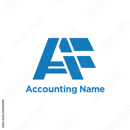 Professional accounting firm logo design concept with stylized letters and clean typography