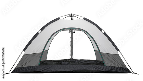 Camping Tent Setup in Outdoor Space for a Fun Family Trip in Nature