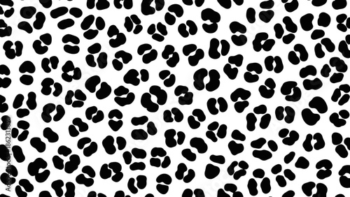 A repeating pattern of black spots against a stark white background.