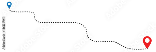 Route location icon isolated on white background. Road location icon. Location map path distance icon. Location vector for web and design. EPS 10