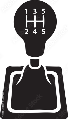 Manual Transmission Stick Shift Silhouettes Gear Pattern Vector