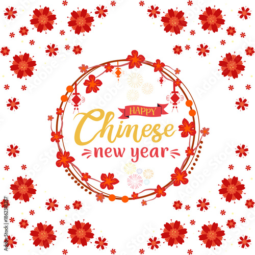 Vibrant Chinese New Year Ornament Display with Floral Patterns and Decorative Elements in a Festive Celebration