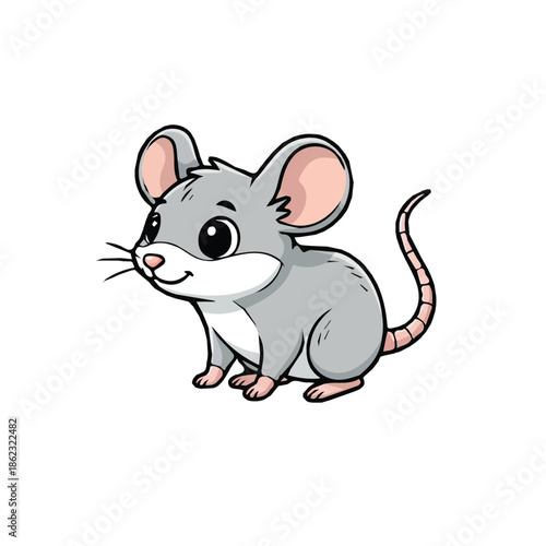 Cute mouse icon vector in vector format