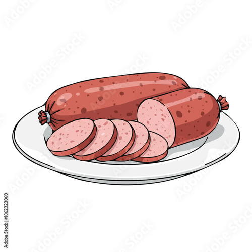 Sausage vector illustration