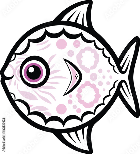 moonfish opah icon Black silhouette vector illustration on transparent background