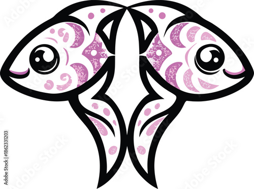 weakfish icon Black silhouette vector illustration on transparent background