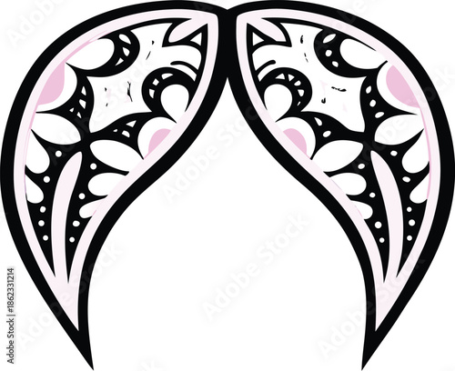 wrasse icon Black silhouette vector illustration on transparent background