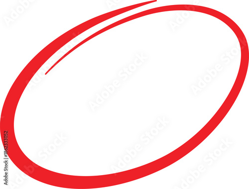 Free Download Hand drawn red circle outline, red highlighter marker line vector illustration - GFXLoad
