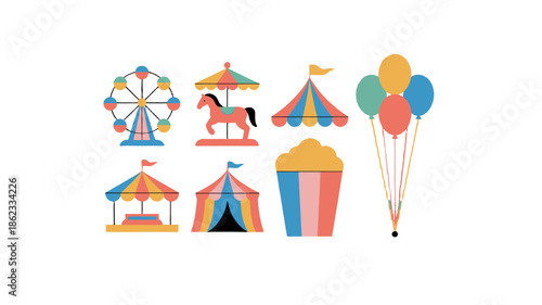 Festive carnival themed illustration.