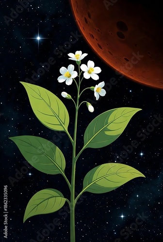 flowers and stars