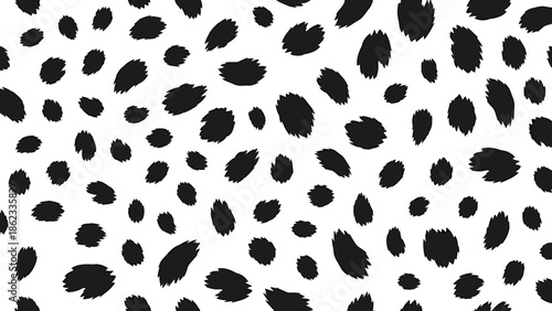 A repeating pattern of black spots against a bright white background, creating a visual texture.