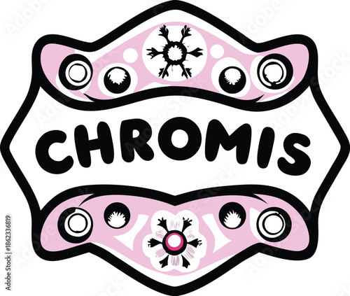 chromis icon Black silhouette vector illustration on transparent background