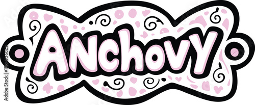 anchovy icon Black silhouette vector illustration on transparent background