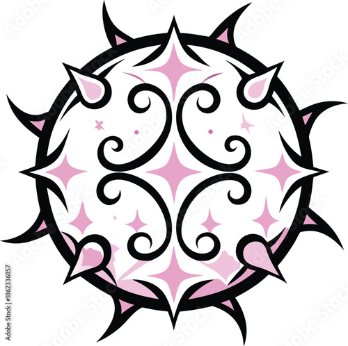 pufferfish icon Black silhouette vector illustration on transparent background