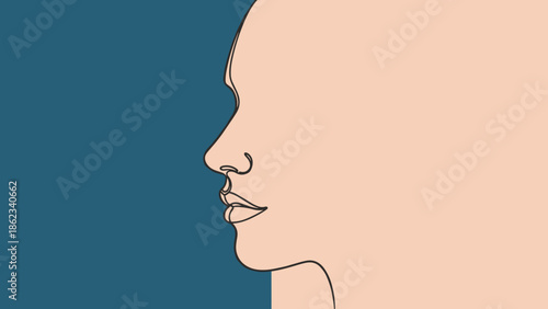 Minimalist Profile Portrait A Study in Line and Form.