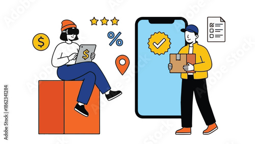 Modern E-commerce: VR Shopper, Mobile App, and Package Delivery Service