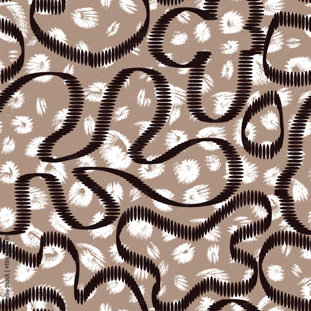 Obraz premium Architecture, linear, curvilinear, flawless and unique original touches. fabric patterns and can be printed on all kinds of home textile surfaces, or used for weaving design. Curtains, shirts, shawls,