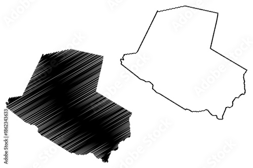 Batalha municipality (Alagoas state, Municipalities of Brazil, Federative Republic of Brazil) map vector illustration, scribble sketch Batalha map