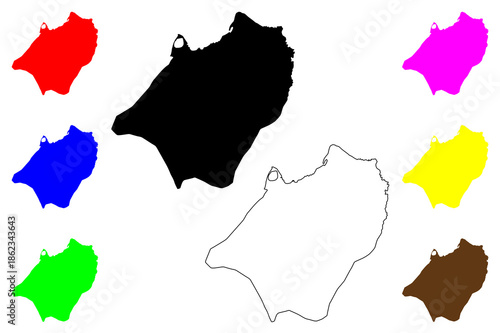 Los Banos city (Calabarzon Region, Republic of the Philippines, ROP) map vector illustration, scribble sketch Los Banos map