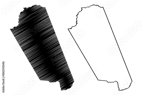 Belem municipality (Alagoas state, Municipalities of Brazil, Federative Republic of Brazil) map vector illustration, scribble sketch Belem map