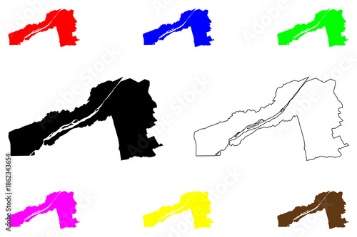 Mabalacat city (Central Luzon Region, Republic of the Philippines, ROP) map vector illustration, scribble sketch Mabalacat map