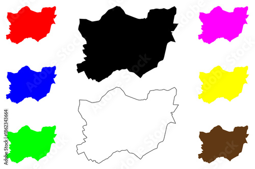 Magalang city (Central Luzon Region, Republic of the Philippines, ROP) map vector illustration, scribble sketch Magalang map