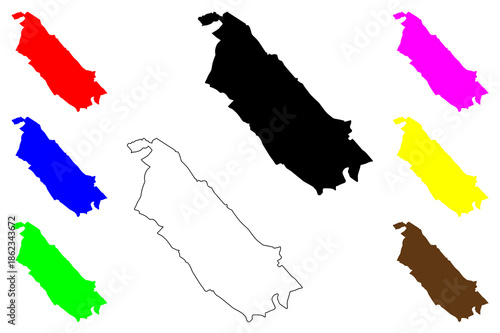 Mexico city (Central Luzon Region, Republic of the Philippines, ROP) map vector illustration, scribble sketch Masiku map