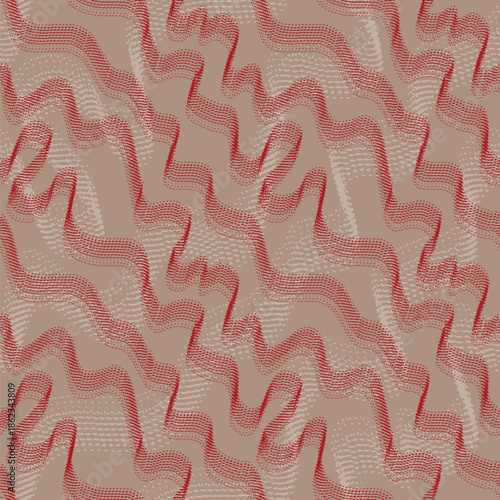 Flawless and unique original touches, architectural linear curved patterns and can be printed on all kinds of home textile surfaces, or used for weaving design. Curtains, shirts, shawls, dresses, deni