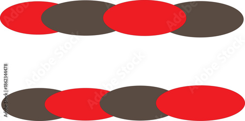 set of red and black buttons