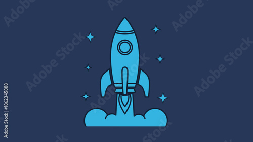 Rocket Launching into Space A Symbol of Innovation and Exploration.