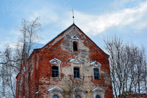 noble house in an old abandoned manor