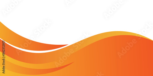 MobileModern orange banner background. Graphic design banner pattern background template with dynamic wave shapes. EPS 10