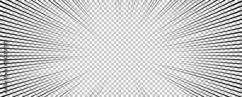 Black comic book transparent background