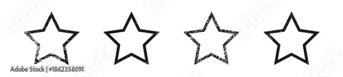 Set of grunge borders in star form