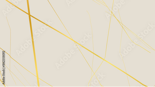 Gold Kintsugi crack pattern on whitish background