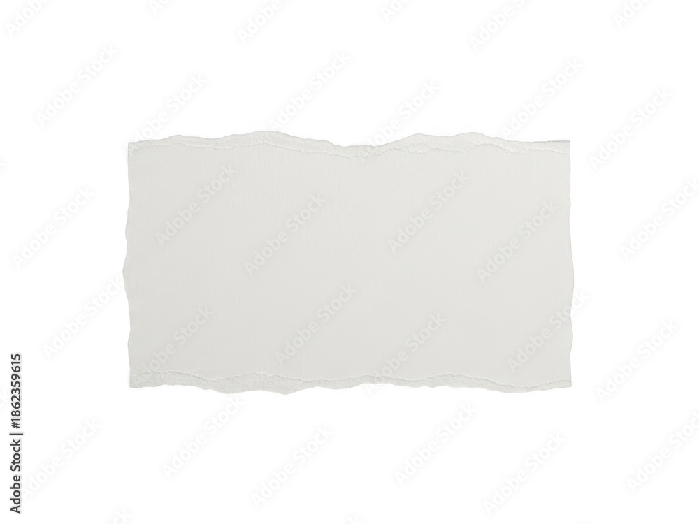 Obraz premium Blank white torn paper strip isolated on transparent background isolated on transparent background