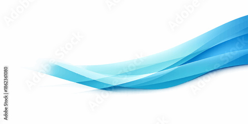 Abstract blue wave background with flowing light lines and a modern dynamic design