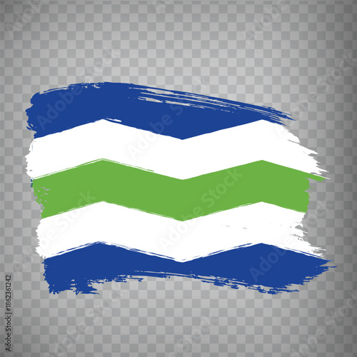 Flag of Burlington is city USA from brush strokes. State of Vermont.  Flag of Burlington on transparent background for your web site design, app, UI. United States. EPS10.
