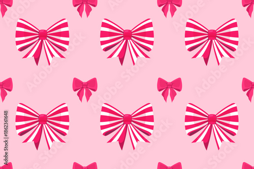 Vector colorful Bow knots, gift bows seamless pattern. Wedding celebration, holiday, party decoration, gift, present concept. 