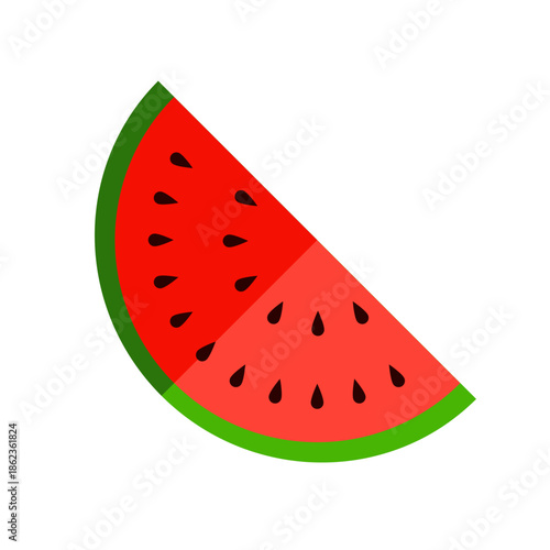 Slice of watermelon- vector illustration