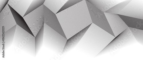 White black color. Linear background. Design elements. Poligonal lines. Protective layer for banknotes, certificates template. Vector Vector lines of different thicknesses from thin to thick EPS 10