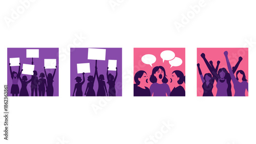 Empowered Women's Movement: A Collage of Unity Voices and Advocacy for Change