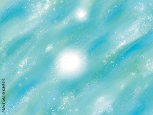 Divine Light in Ethereal Starry Cosmos