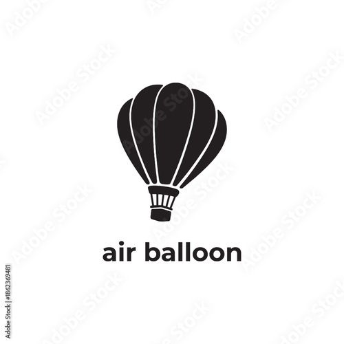 simple black air balloon for logo design