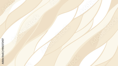 Abstract wavy lines pattern in soft beige and cream tones creating a gentle, flowing, and elegant backdrop with a calm and minimalist aesthetic for modern design