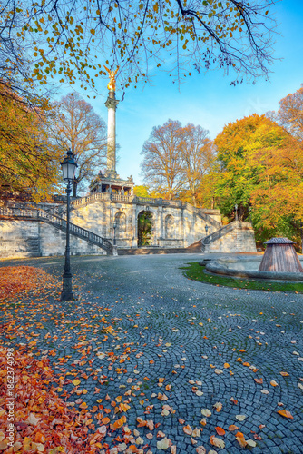 Wallpaper Mural Amazing autumn view of Angel of Peace (Friedensengel) monument. Torontodigital.ca